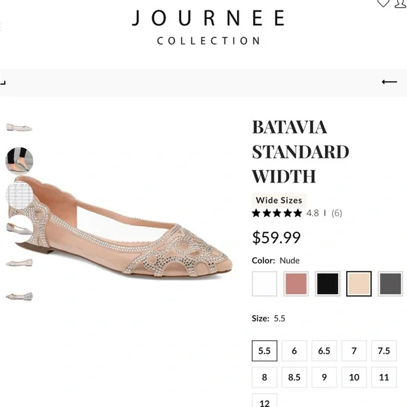 Journee rhinestone flat - Picture 2 of 9